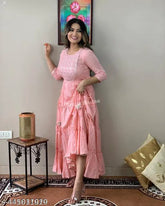 Elegant rayon Lurex Anarkali gown, shimmer special occasion attire, handcrafted in India